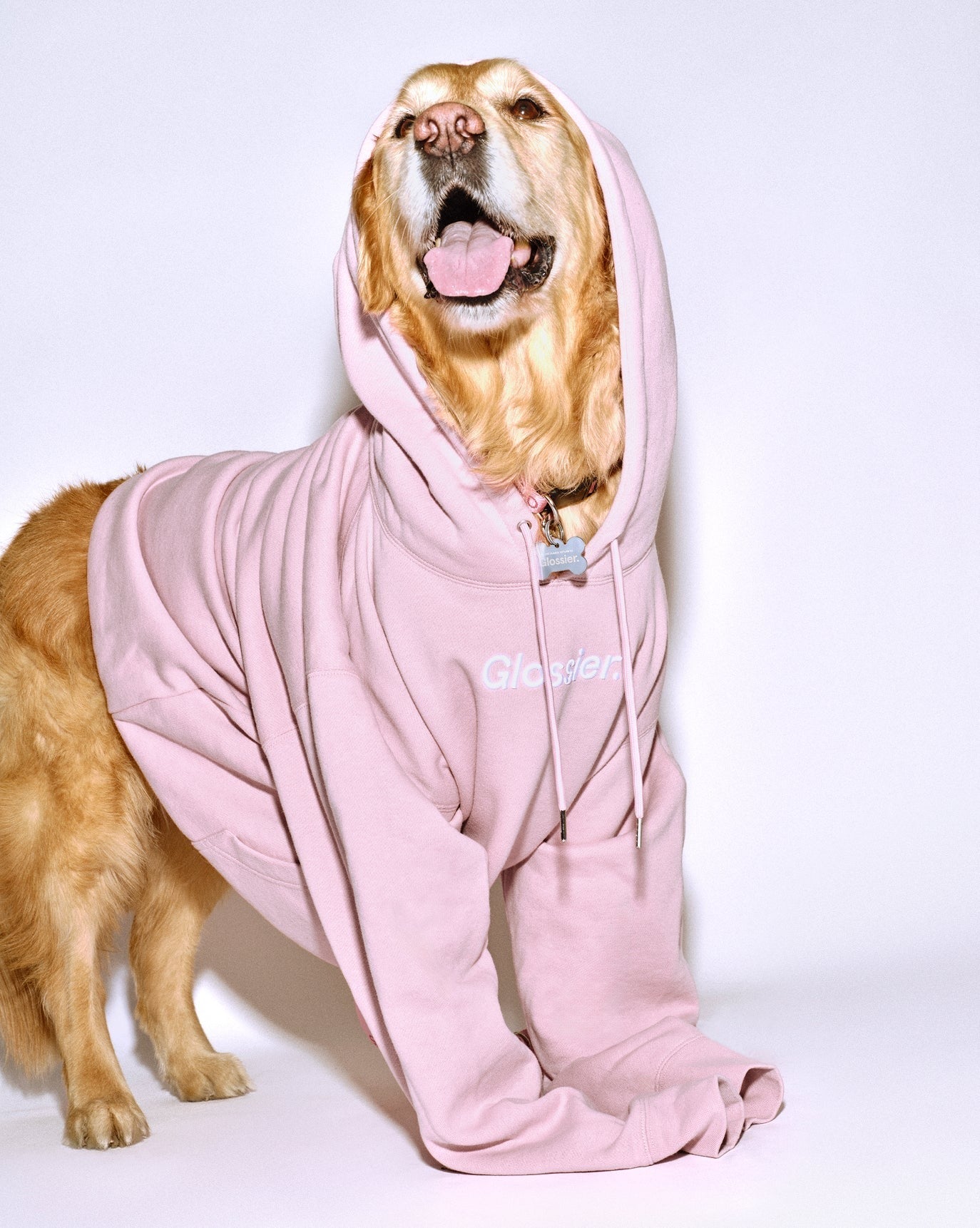 Embroidered Pink Hoodie