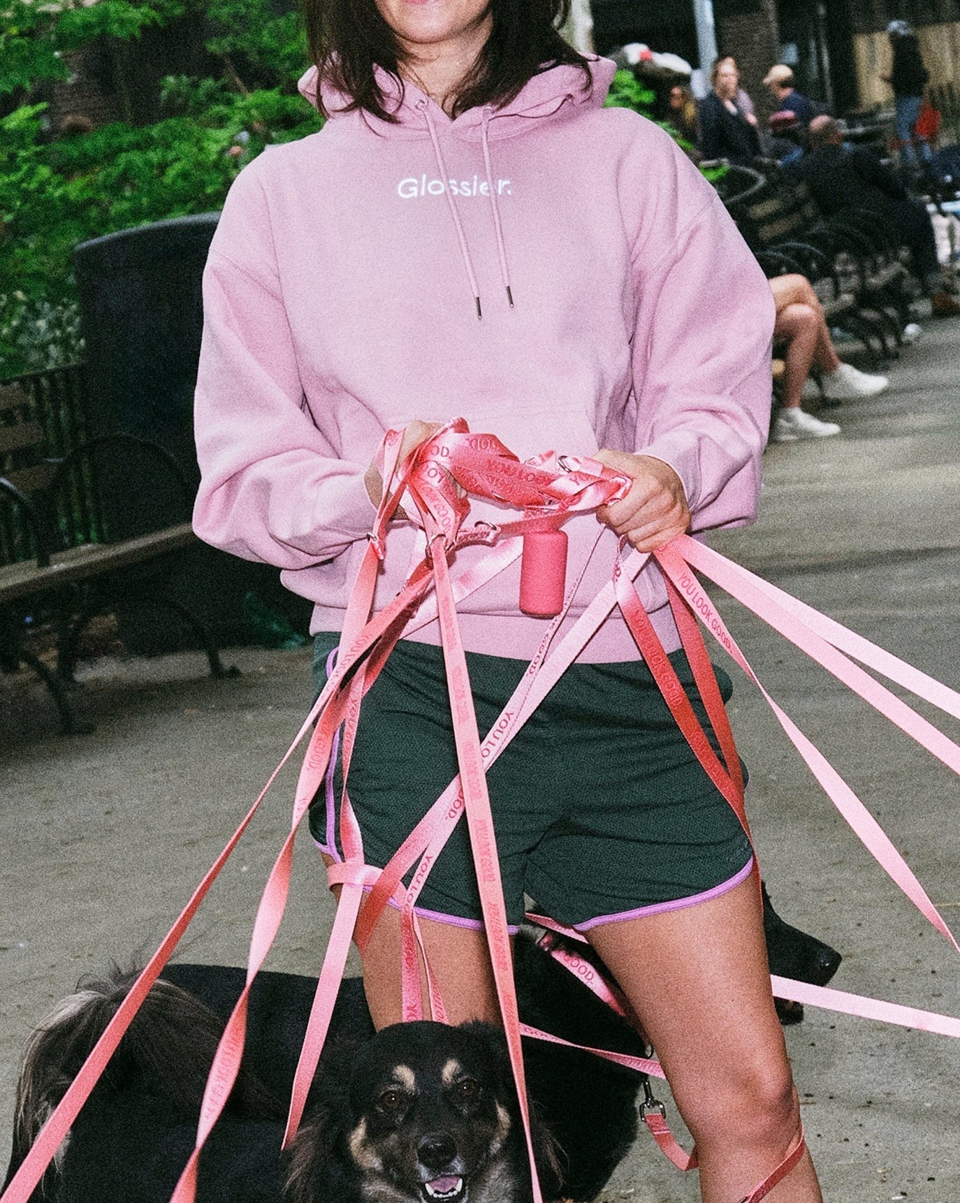 Embroidered Pink Hoodie