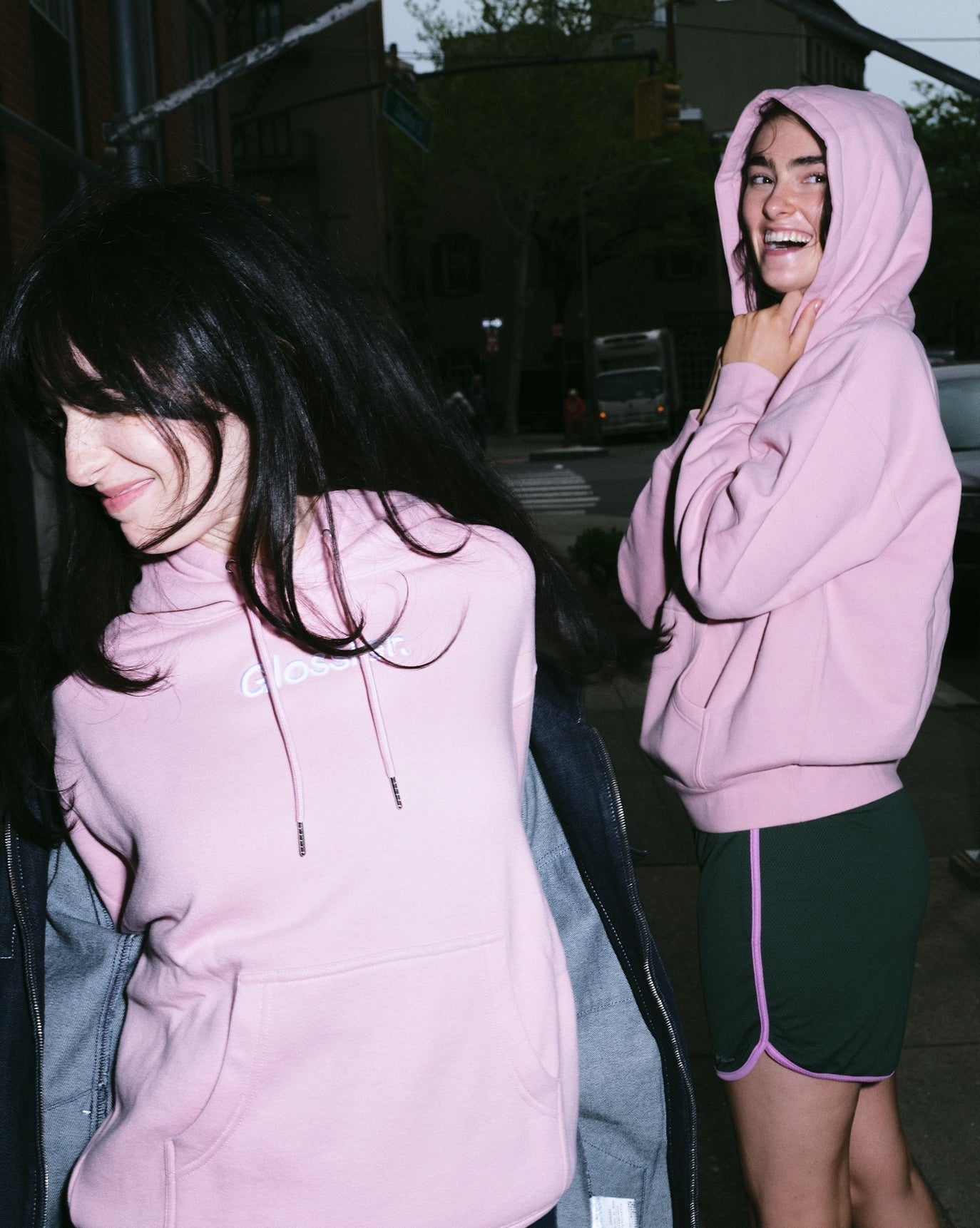 Embroidered Pink Hoodie