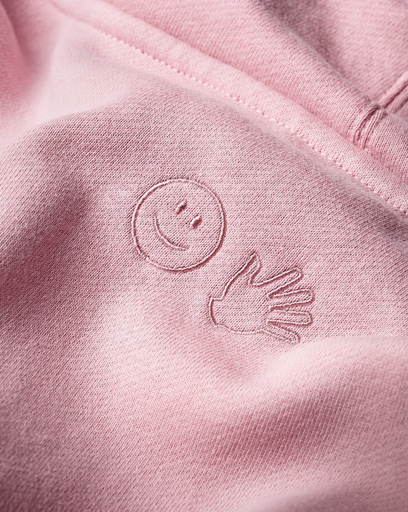 Embroidered Pink Hoodie
